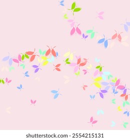 Fancy butterflies isolated fantasy illustration. beautiful pink butterflies.