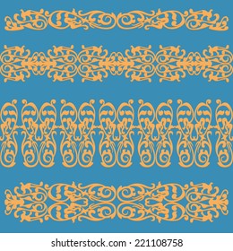 Fancy calligraphic floral swirling decorative pattern 