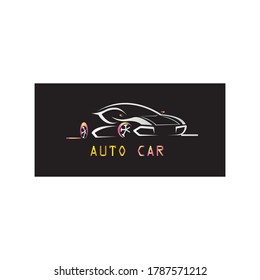 fancy car logo illustration of a vector design template