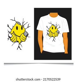 Fancy cartoon t-shirt vector logo design