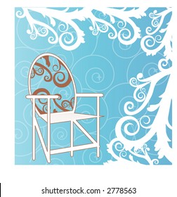 vectorial estilizado de silla elegante