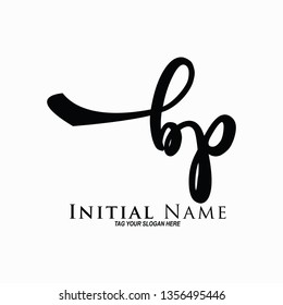 fancy and classy initial letter logo design bp