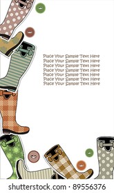 fancy and colorful boots