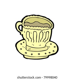 dibujo animado de una taza de té lujosa