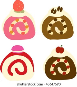 Fancy cupcakes frosted with sprinkles and strawberry vector