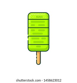 Fancy cute popsicle clean design illustration