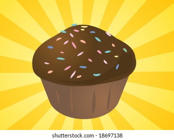 Ausgezeichnete, dekorierte Cupcake-Muffin-Clipart