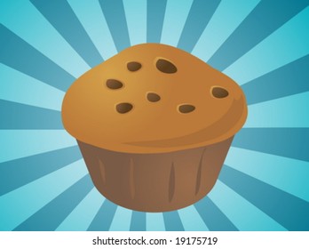 Fancy decorated cupcake muffin illustration clip art