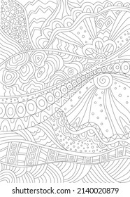 fancy decorative abstract background for your coloring book