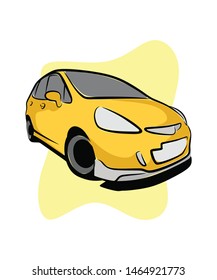 fancy and elegant city car illustrations