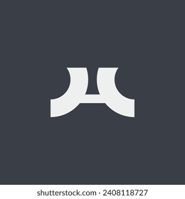 A fancy and elegant letter A logo with blank background