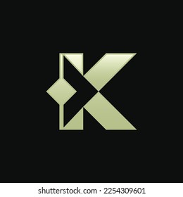 fancy, elegant and modern letter K arrow direction logo