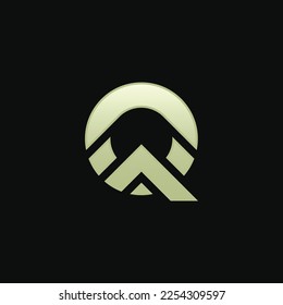 fancy, elegant and modern letter Q arrow direction logo