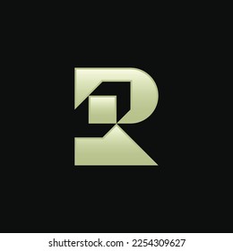 fancy, elegant and modern letter R arrow direction logo