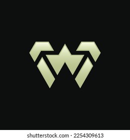 fancy, elegant and modern letter W arrow direction logo