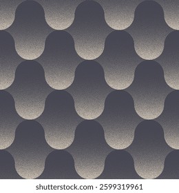 Fancy Elegant Retro Styled Seamless Pattern Trend Dot Work Abstract Vector Background. 50s 60s 70s Vintage Halftone Art Illustration for Fashionable Textile Print. Continuous Abstraction for Wallpaper