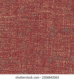 Fancy fabric dotted maroon linen, blended with washed coat surface tile jacquard texture digital printing pattern design. Vector fabric seamless pattern. Abstract natural textured