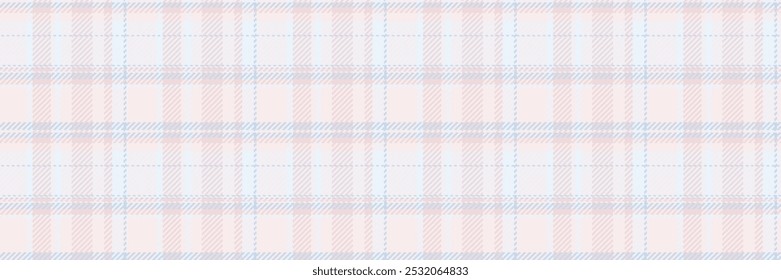 Fancy fabric pattern background, bedding tartan texture textile. Page check plaid vector seamless in white and light colors palette.