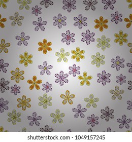 Fancy fabric pattern. Seamless floral pattern with flowers, watercolor. Vector pattern.