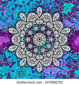 Fancy fabric pattern. Seamless Floral Pattern in Vector illustration. Flat Flower Elements Design. Colour Spring Theme seamless pattern Background.