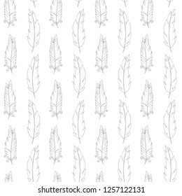 fancy feathers. seamless pattern