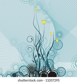 Fancy floral background, vector illustration series.