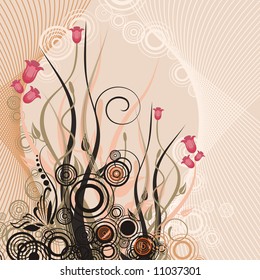 Fancy floral background, vector illustration series.