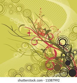 Fancy floral background, vector illustration series.