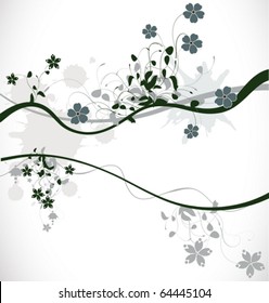 Fancy floral background, vector illustration
