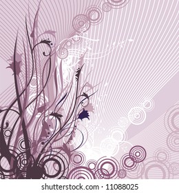 Fancy floral design, vector illustration series.
