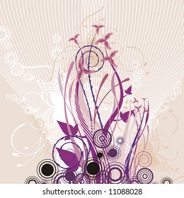 Fancy floral design, vector illustration series.