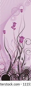 Fancy floral design, vector illustration series.