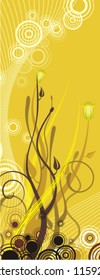 Fancy floral design, vector illustration series.
