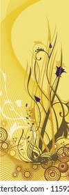 Fancy floral design, vector illustration series.