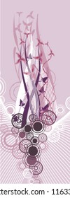 Diseño floral brillante, serie de ilustraciones vectoriales.