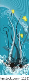 Fancy floral design, vector illustration series.