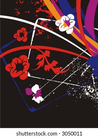 El fondo es muy floral. Revisa mi portafolio para más de esta serie así como miles de otros grandes vectores.