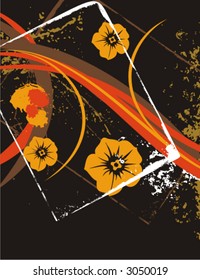 El fondo es muy floral. Revisa mi portafolio para más de esta serie así como miles de otros grandes vectores.