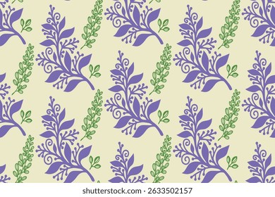Fancy Floral Seamless Pattern for Perfume Wrap Design