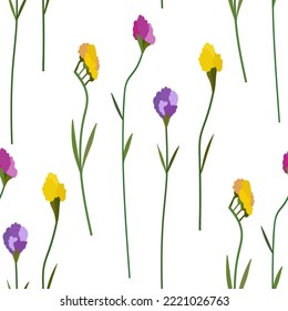 Fancy Blumen. Nahtloses Muster mit getrockneten Blumen und Blättern. Blumenhintergrund mit Statica. Limoniumpflanze.