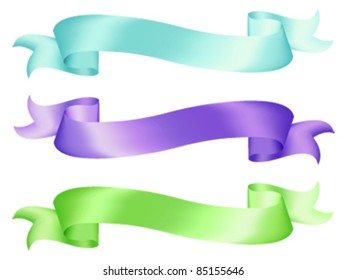 Fancy Flowing Banners Ornamental Labels