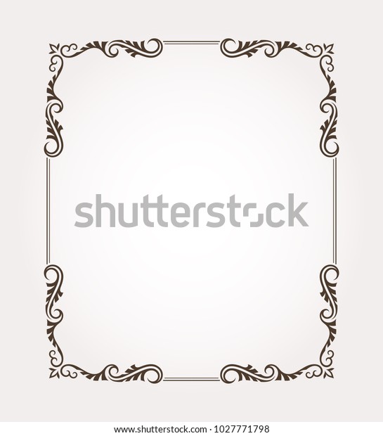 Fancy Frame Border Decorative Ornament Vector Stock Vector (Royalty ...