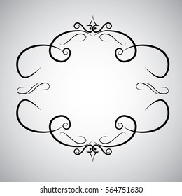 Fancy frame border and page ornament. Decorative design element. Vector illustration