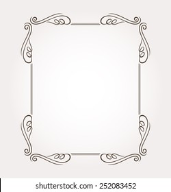 Fancy Frame And Page Decoration. Vector Illustration