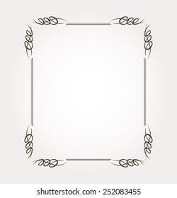 Fancy frame and page decoration. Vector illustration