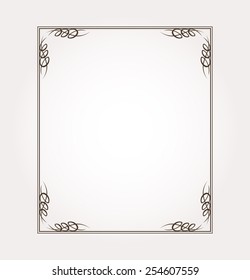 Fancy frame and page decoration. Vector illustration