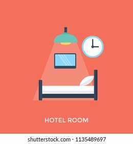 
A fancy and furnished room with lcd, clock and comfortable bed depicting hotel room 
