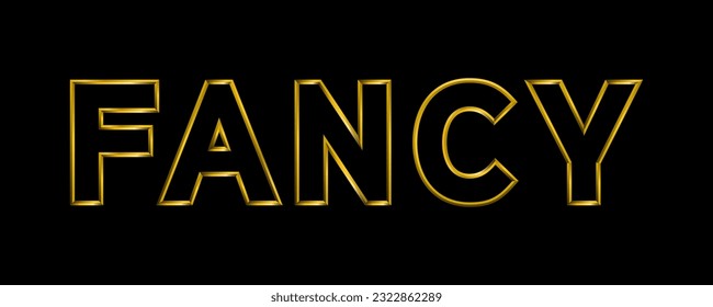Fancy gold luxury metallic vector title