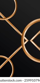 Fancy golden line in black background