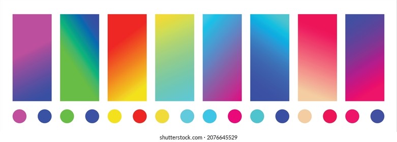 fancy gradient. Collection of colorful smooth gradient background for graphic design. Vector illustration